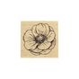 Tampon bois Fleur esquissée 7 x 7 cm