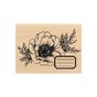 Tampon bois Fleur journaling 10 x 13 cm