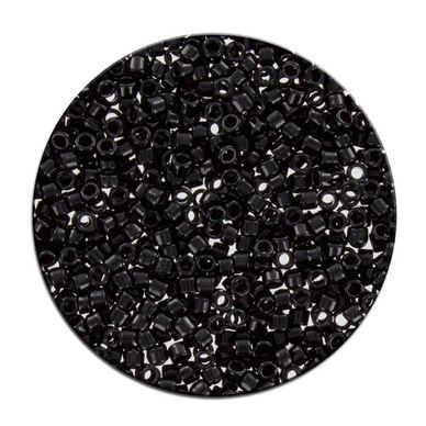 Perles Toho 11/0 opaque noir effet brillant 3g