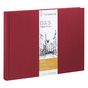 Livre à croquis format paysage couverture rouge 140g/m²