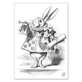 Carte double à colorier 12 x 17 cm The White Rabbit