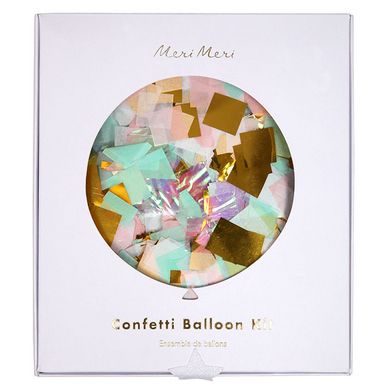 Ballons transparents contenant des confettis irisés - 8 pcs