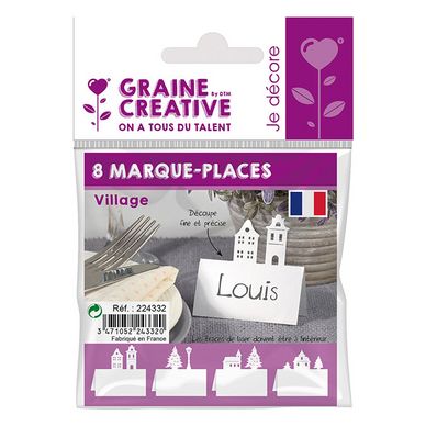 Marque-places Village 7 cm - 8 pcs