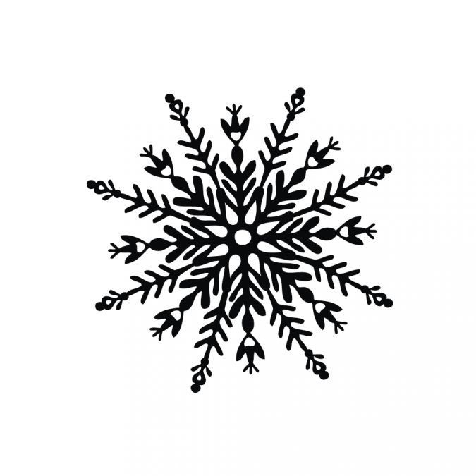 Tampon Flocon de neige 6 x 6 cm