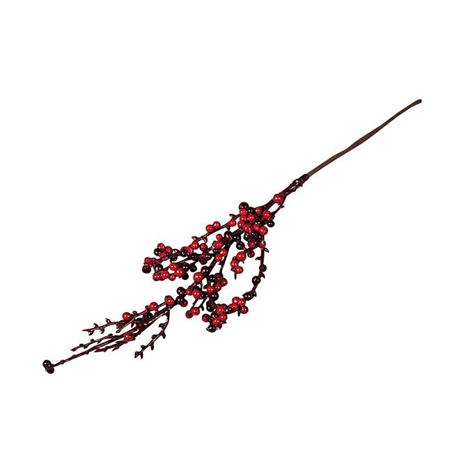 Branche de baies rouge 30 cm