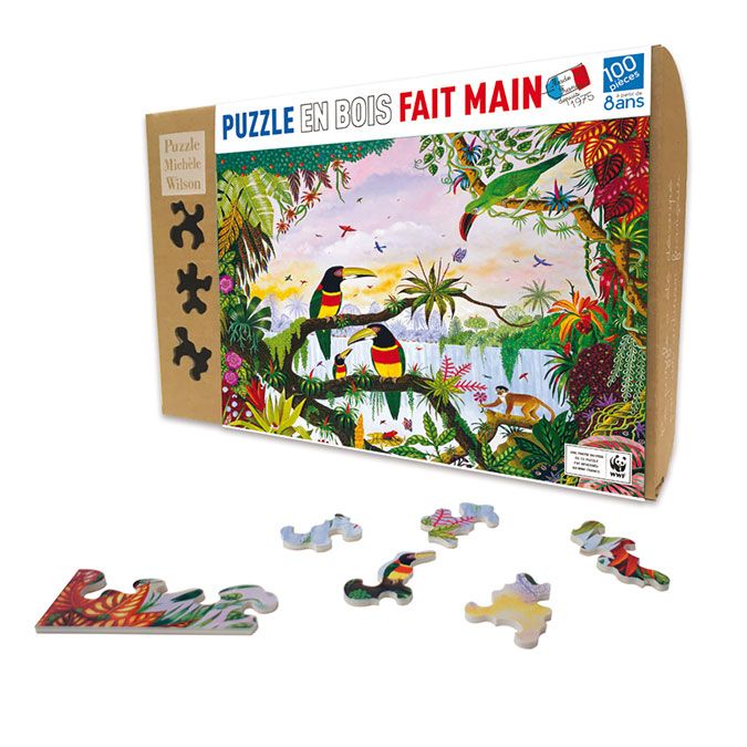 Puzzle en bois 100 pièces La jungle