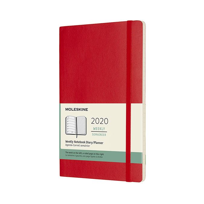 Agenda 2020 souple Semainier 13 x 21 cm Rouge