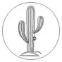 Sceau en laiton Cactus + manche