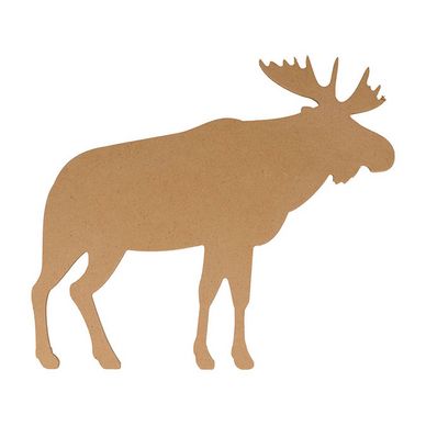 Caribou silhouette en médium 15 cm