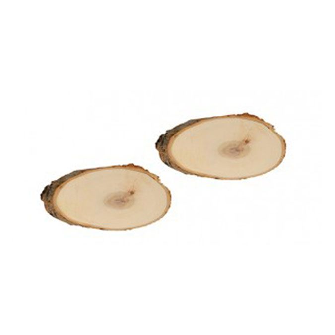 Rondelle de peuplier ovale 13 x 16 cm 2 pcs
