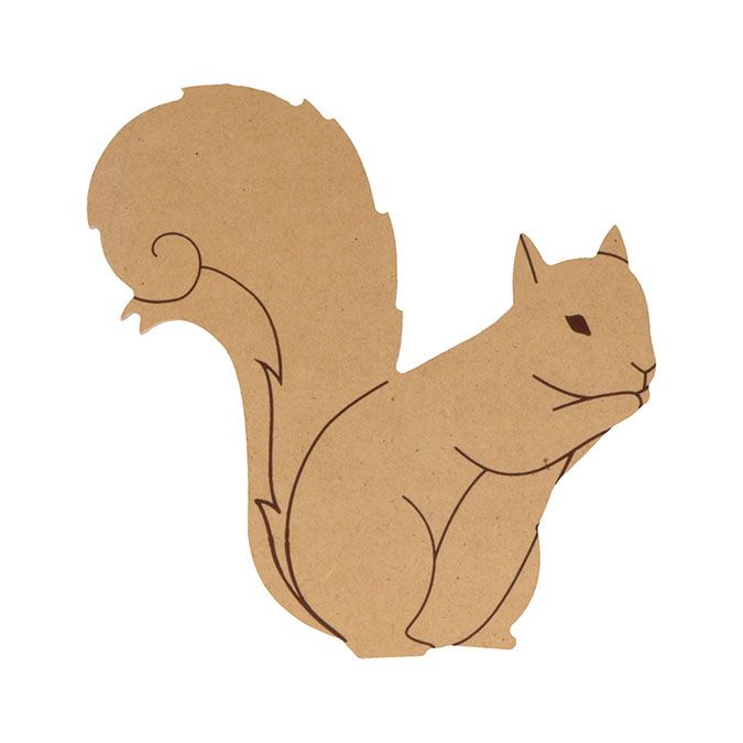 Écureuil silhouette en médium 15 cm