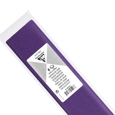 Papier de soie 8 feuilles 50 x 75cm violet