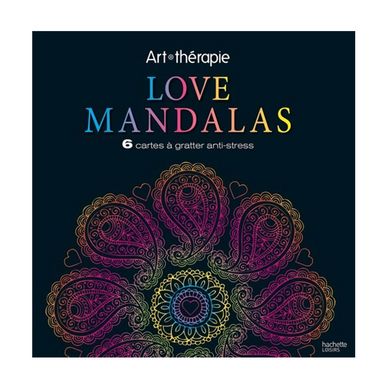 Carte à gratter Art thérapie Love Mandalas