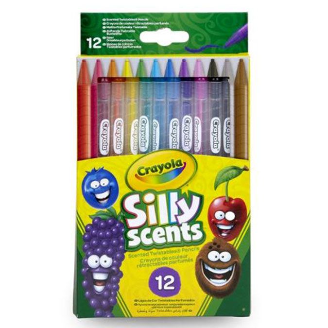 Crayon de couleur rétractable parfumé 12 pcs