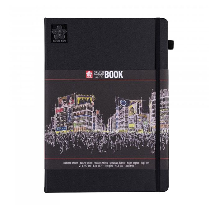 Carnet de dessin Sketch Note Book papier Noir 140 g/m² 80 F