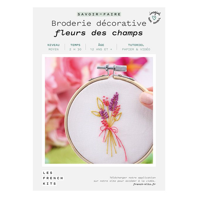 Kit savoir-faire Broderie décorative fleurs des champs