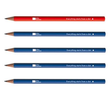 Crayon HB Limited Edition Bauhaus Assortiment 4 Bleu Roi 1 Rouge