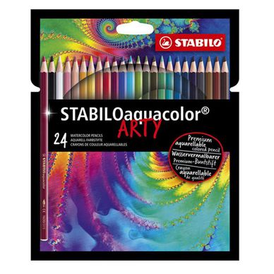 Crayons de couleur Aquacolor Set Arty 24 couleurs