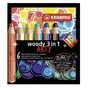 Crayons de couleur Woody Set Arty 6 couleurs + taille crayon