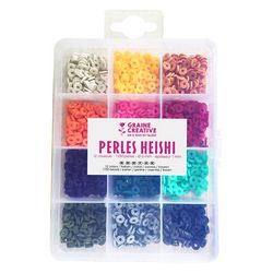 Perle rondelle Heishi 6 mm Mix couleurs Vives