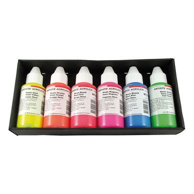 Peinture acrylique Extra-fine Set Fluo 6 x 100 ml