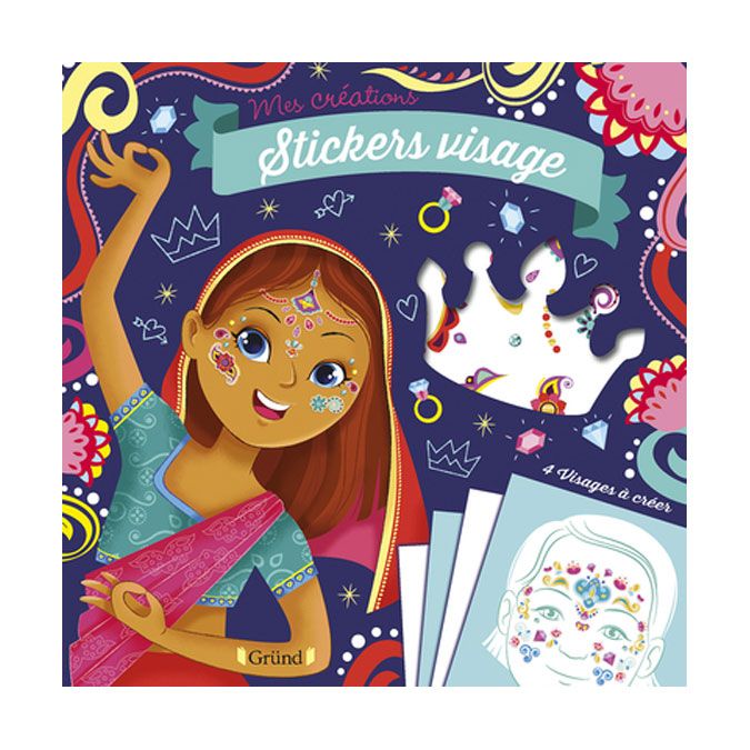 Pochette Mes Créations : Stickers visage Princesses du monde