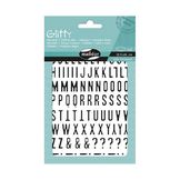 Stickers Alphabets Chiffres Glitty Noir