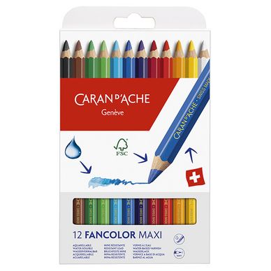 Crayon de couleur Maxi Fancolor Boîte carton 12 pièces