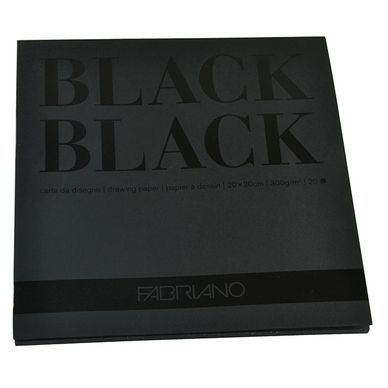 Bloc de papier 300 g/m² Black Black Lisse Ultra noir 20F