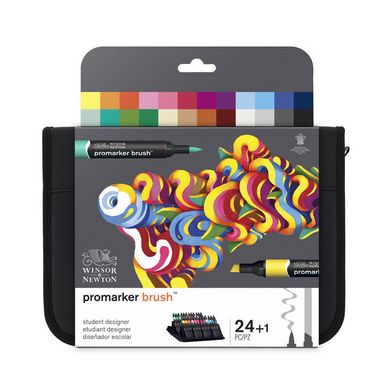 Feutre pinceau à alcool BrushMarker Trousse 24 couleurs Étudiant Designer