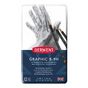 Crayon graphite Graphic Boîte métal Mines dures 12 pcs