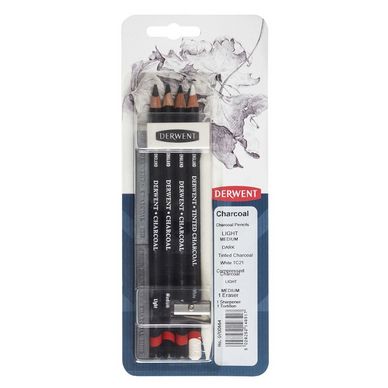 Crayon Charcoal + Tinted Charcoal + accessoires 9 pcs