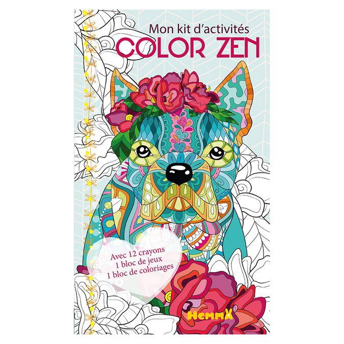 Livre Mon kit d'activités Color Zen Chien