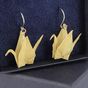 Bijou origami en métal Boucles d'oreilles Bronze