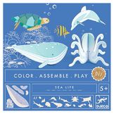 Kit créatif Colorie Assemble Joue thème Mer