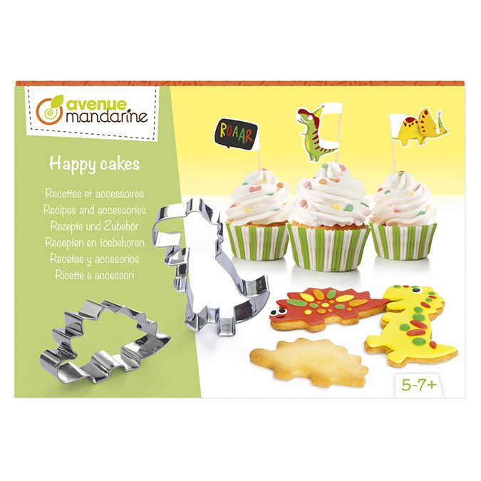 Kit de cuisine créative Happy Cake Recette accessoires Dinosaures