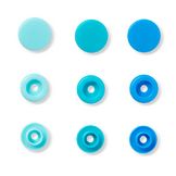 Bouton-pression Color Snaps Rond 12,4 mm trio de Bleu 30 pcs