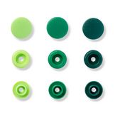 Bouton-pression Color Snaps Rond 12,4 mm Trio de Vert 30 pcs