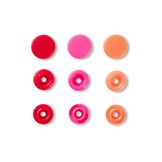 Bouton-pression Color Snaps Rond 12,4 mm Rouge-Corail-Rose 30 pcs