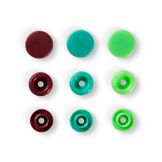 Bouton-pression Color Snaps Rond 12,4 mm Vert, Vert clair, Brun 30 pcs