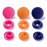 Bouton-pression Color Snaps Rond 12,4 mm Orange, Fuchsia, Violet 30 pcs