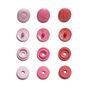 Bouton-pression Color Snaps Mini Aspect couture 9 mm Rose