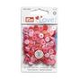 Bouton-pression Color Snaps Mini Aspect couture 9 mm Rose