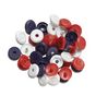Bouton-pression Color Snaps Mini Aspect couture 9 mm Rouge, Blanc, Marine