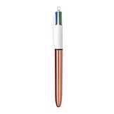 Stylo bille 4 couleurs Corps Rose Gold