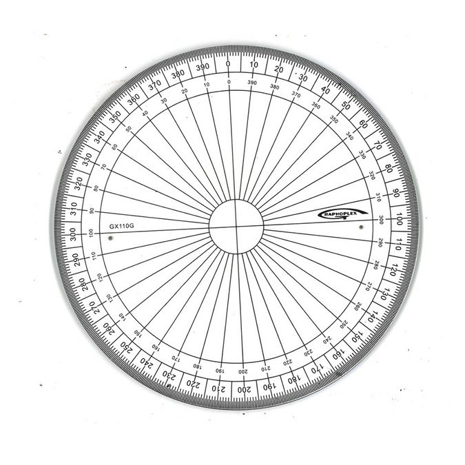 Rapporteur cercle entier Grades Ø 10 cm