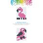 Kit créatif Pixel porte-clé 4 x 3 cm - Flamant rose