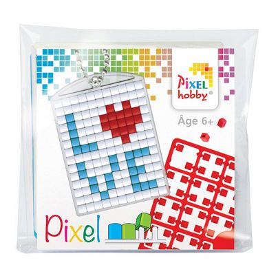 Kit créatif Pixel porte-clé 4 x 3 cm - Love