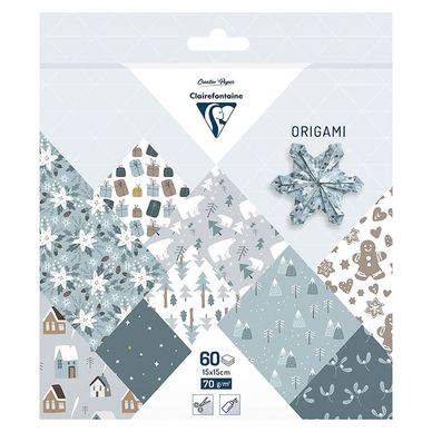 Papier Origami 15 x 15 cm 60 pcs Noël polaire
