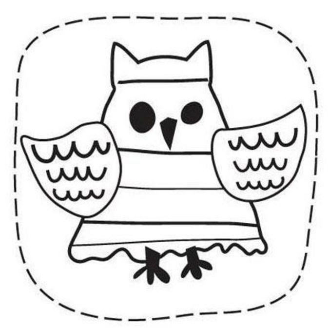 Tampon Clear Owl 4.4 x 4.4 cm